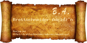 Brettschneider Adrián névjegykártya